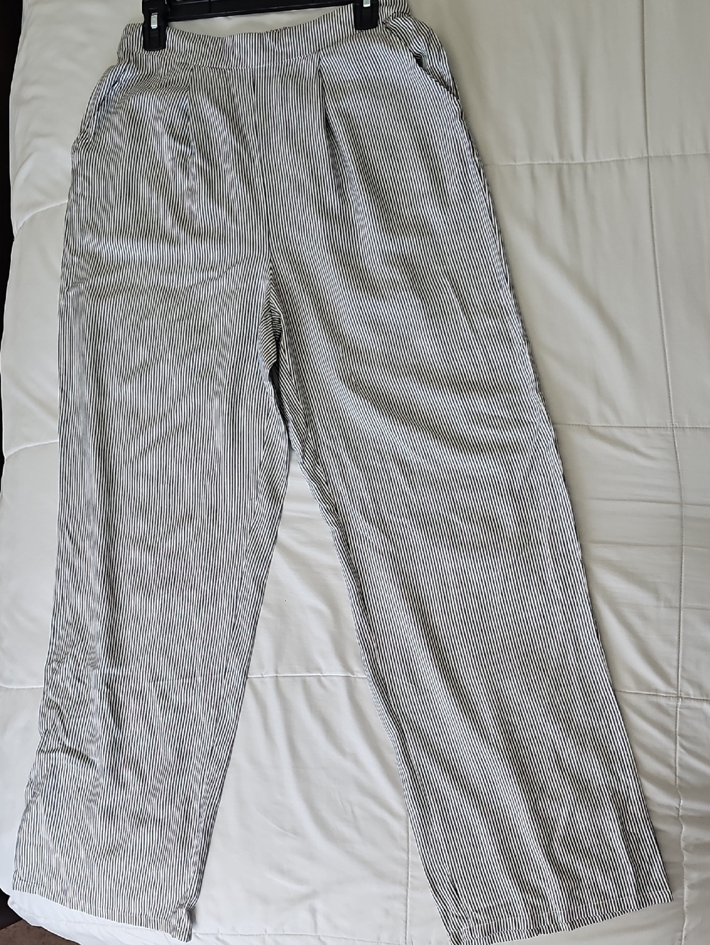 Women’s Black & White Pinstripe Chinos